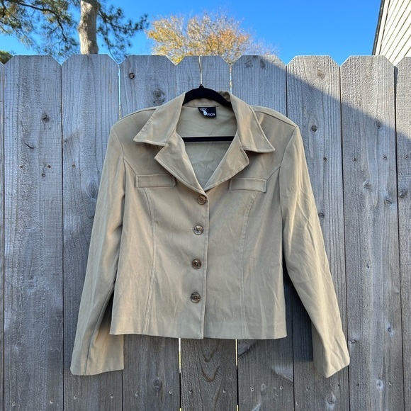 FIRST OPTION vintage jacket blazer size‎ medium button work career casual fall - Picture 1 of 8